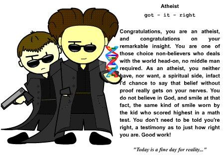 I'm an athiest?!